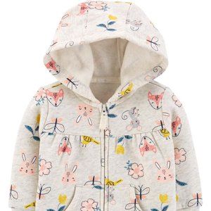 NWT Carter's Baby Girl Zip-Up Fleece Hoodie